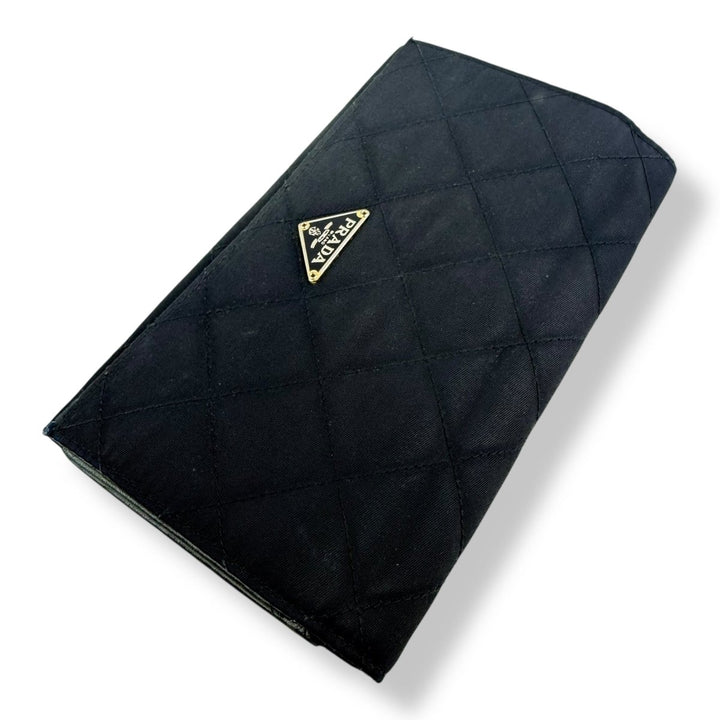 Prada Nylon Quilted Navy Wallet - Lux Central