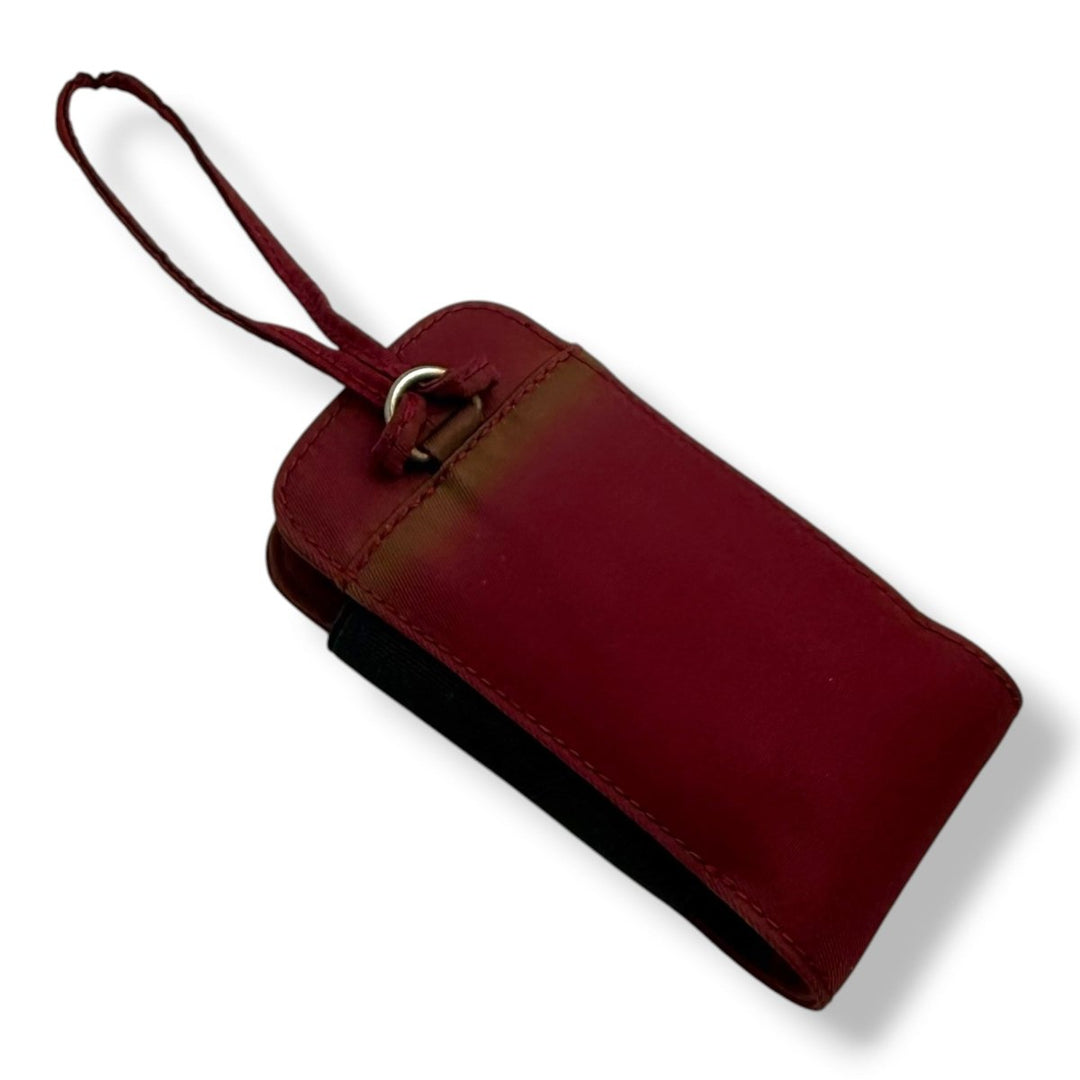 Prada Nylon Red Phone Holder - Lux Central