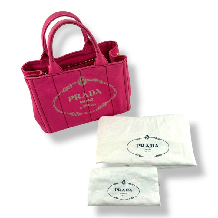 Prada Pink Canapa Tote Handbag - Lux Central