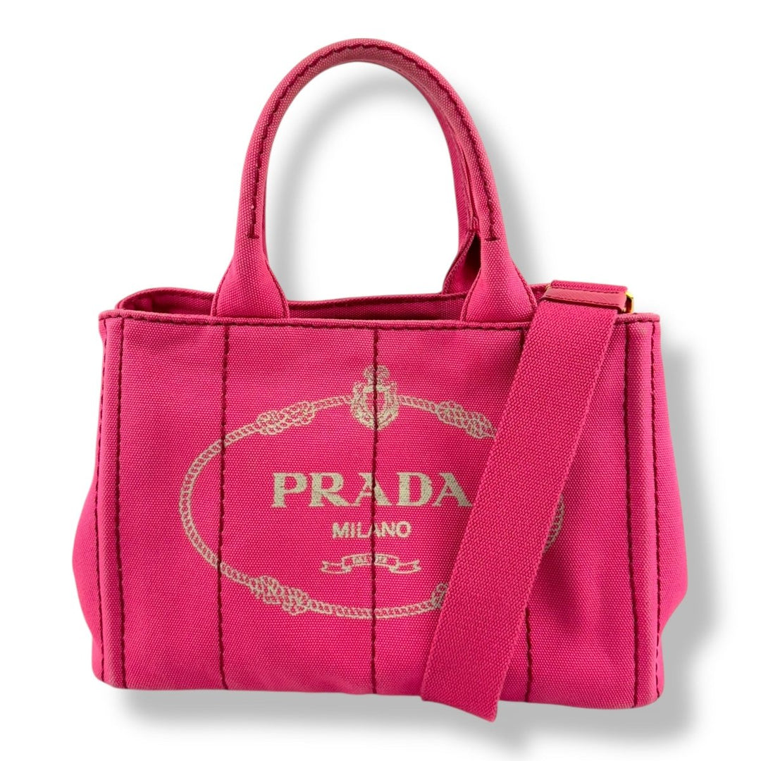 Prada Pink Canapa Tote Handbag - Lux Central