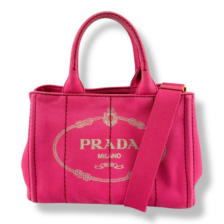Prada Pink Canapa Tote Handbag - Lux Central