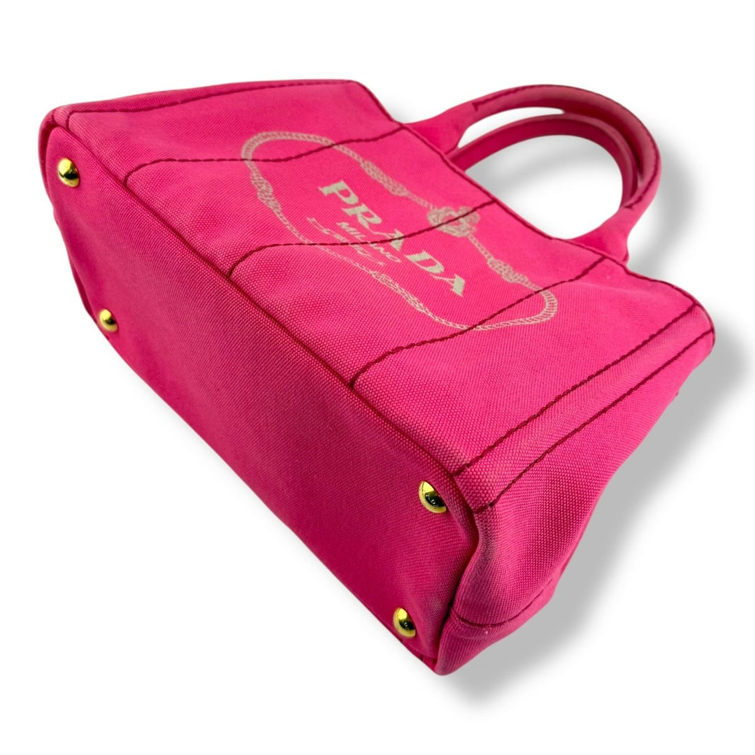 Prada Pink Canapa Tote Handbag - Lux Central