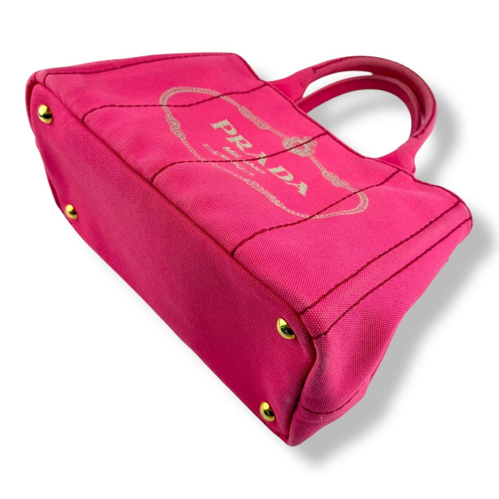 Prada Pink Canapa Tote Handbag - Lux Central