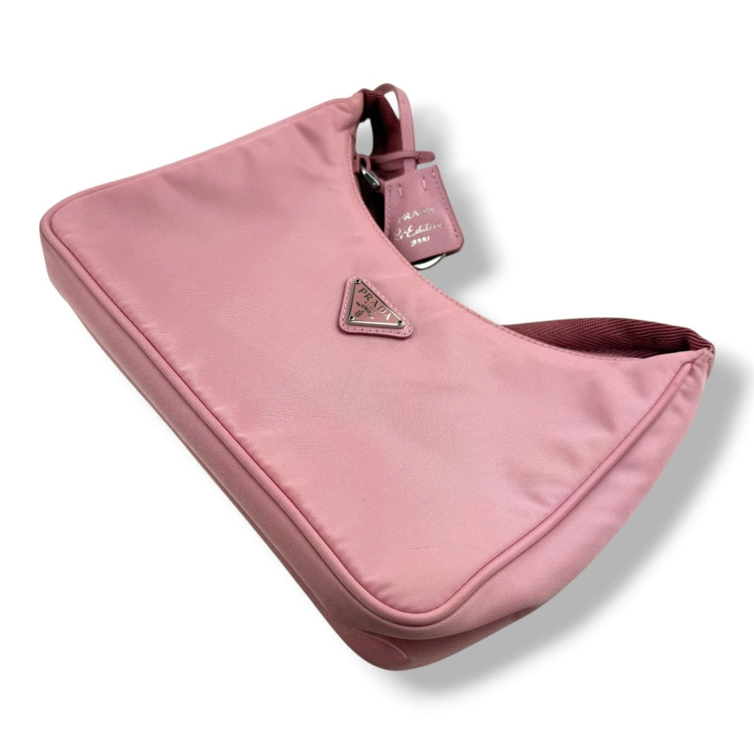 Prada Pink Nylon Re-Edition Pochette Handbag - Lux Central