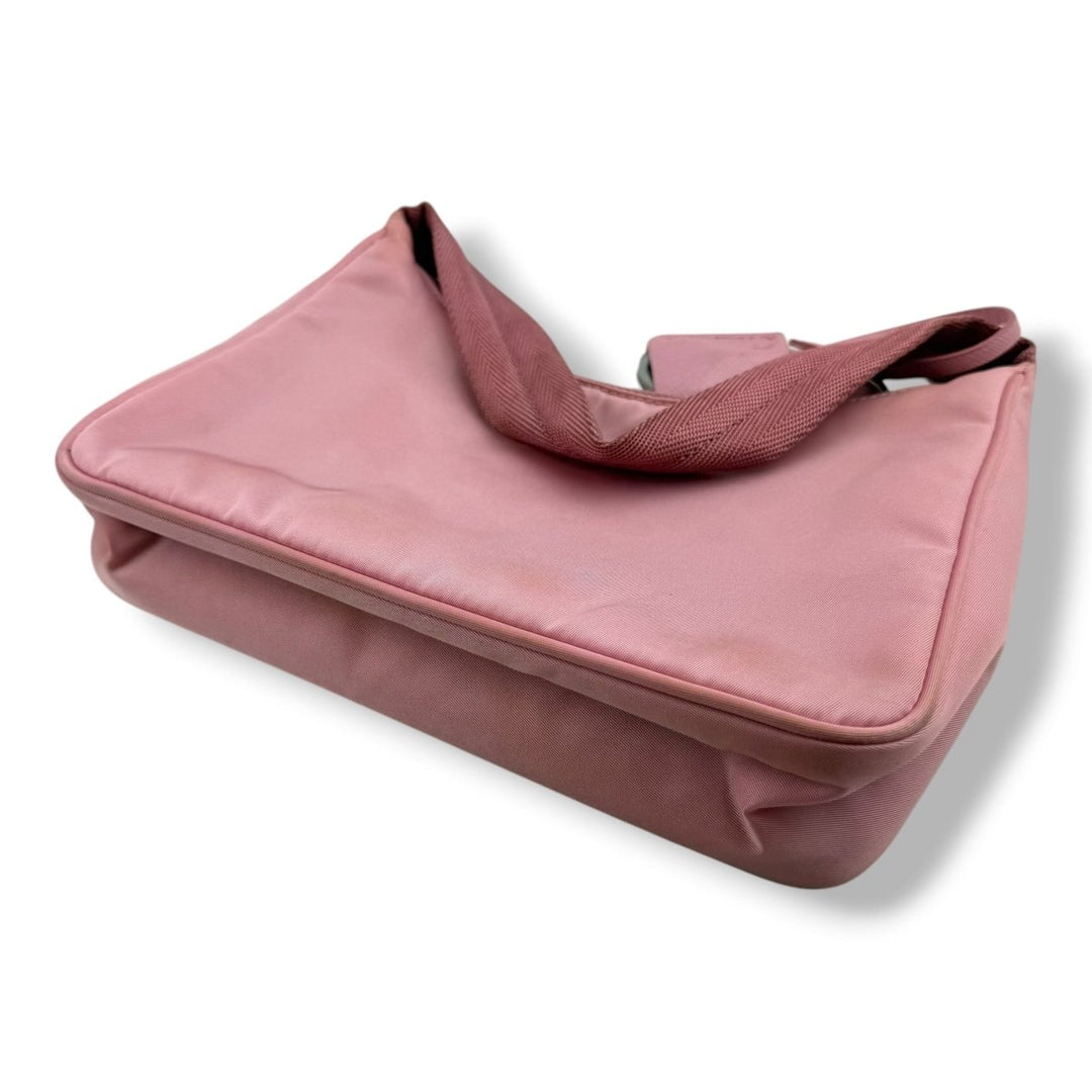 Prada Pink Nylon Re-Edition Pochette Handbag - Lux Central