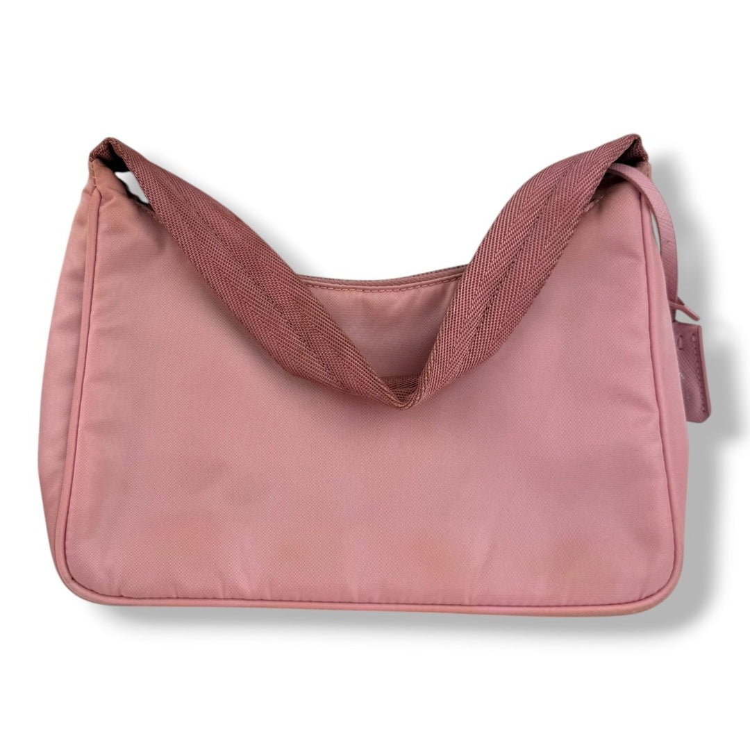 Prada Pink Nylon Re-Edition Pochette Handbag - Lux Central