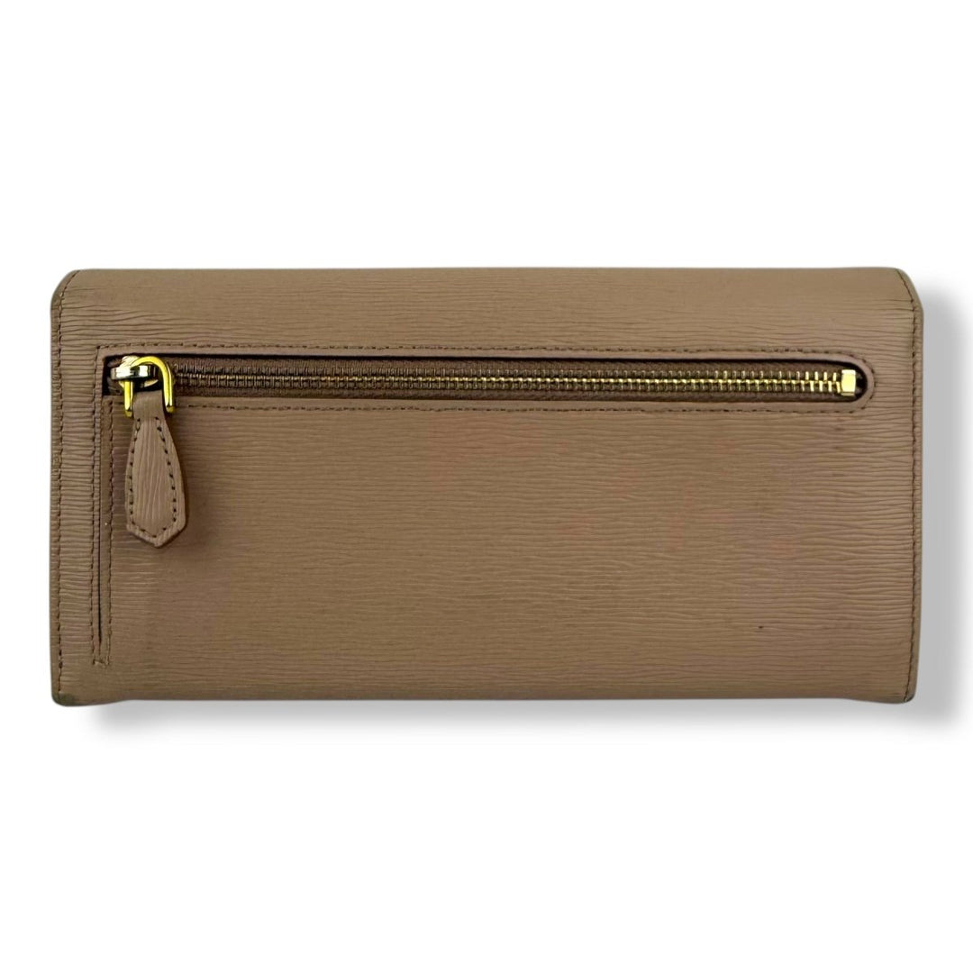 Prada Pink Vitello Move Flap Travel Wallet - Lux Central