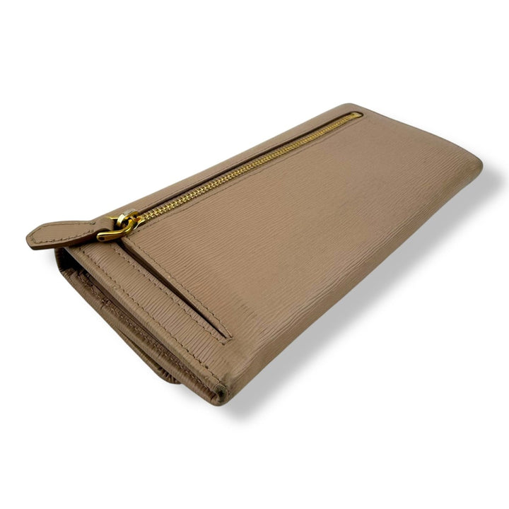 Prada Pink Vitello Move Flap Travel Wallet - Lux Central