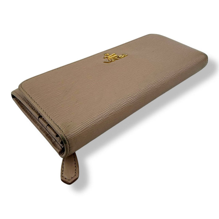 Prada Pink Vitello Move Flap Travel Wallet - Lux Central