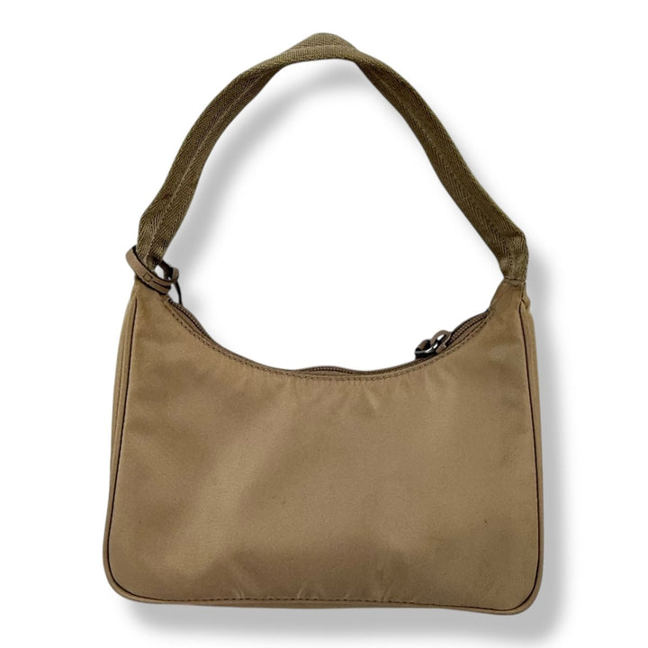 Prada Re - Editon 2000 Beige Nylon Handbag - Lux Central