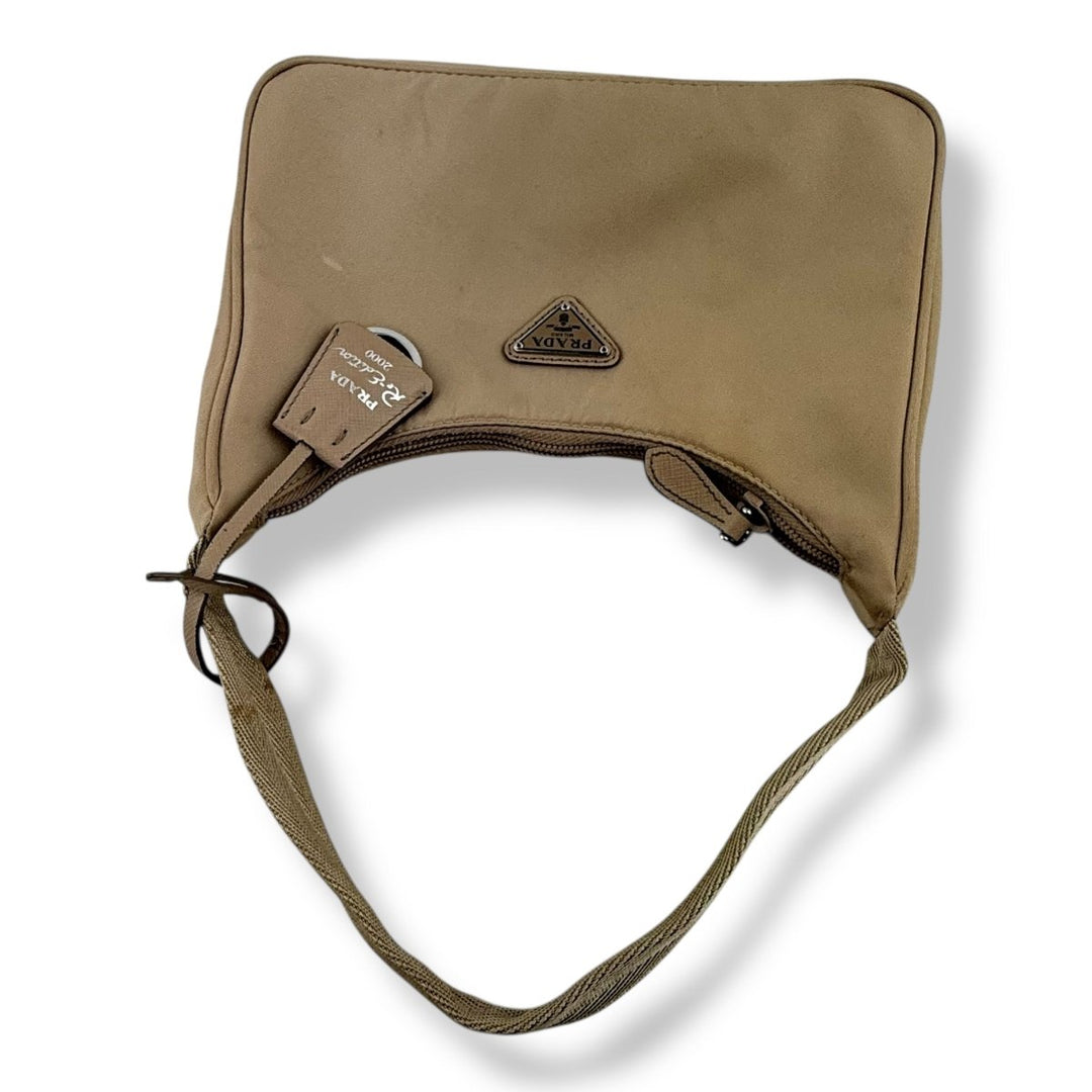 Prada Re - Editon 2000 Beige Nylon Handbag - Lux Central