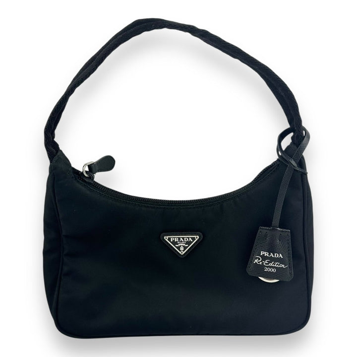 Prada Re - Editon 2000 Black Nylon Handbag - Lux Central