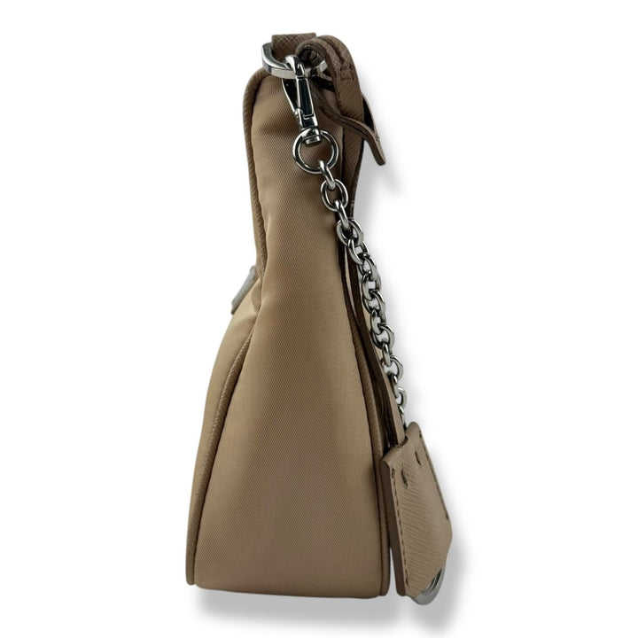 Prada Re - Editon 2005 Beige Re - Nylon Handbag - Lux Central