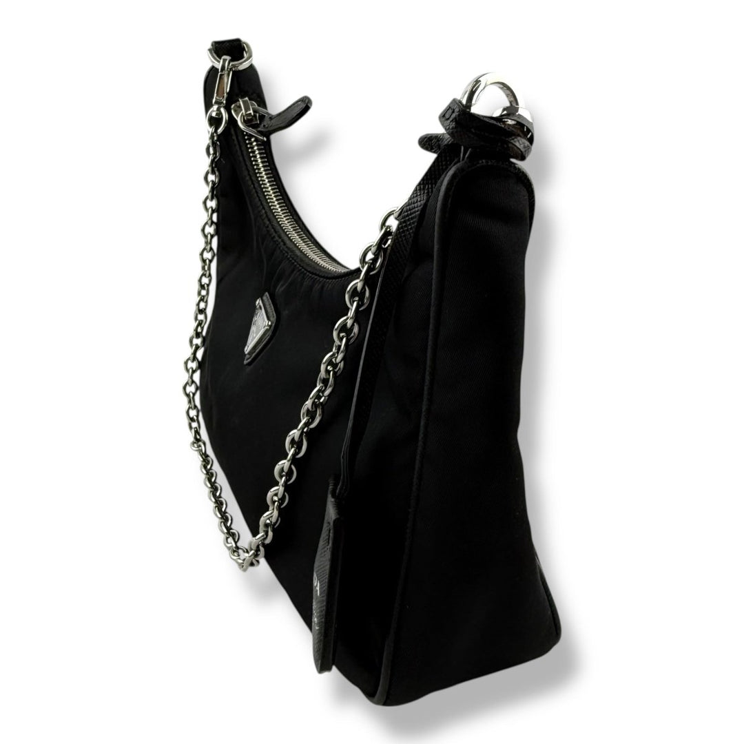 Prada Re - Editon 2005 Black Re - Nylon Handbag - Lux Central