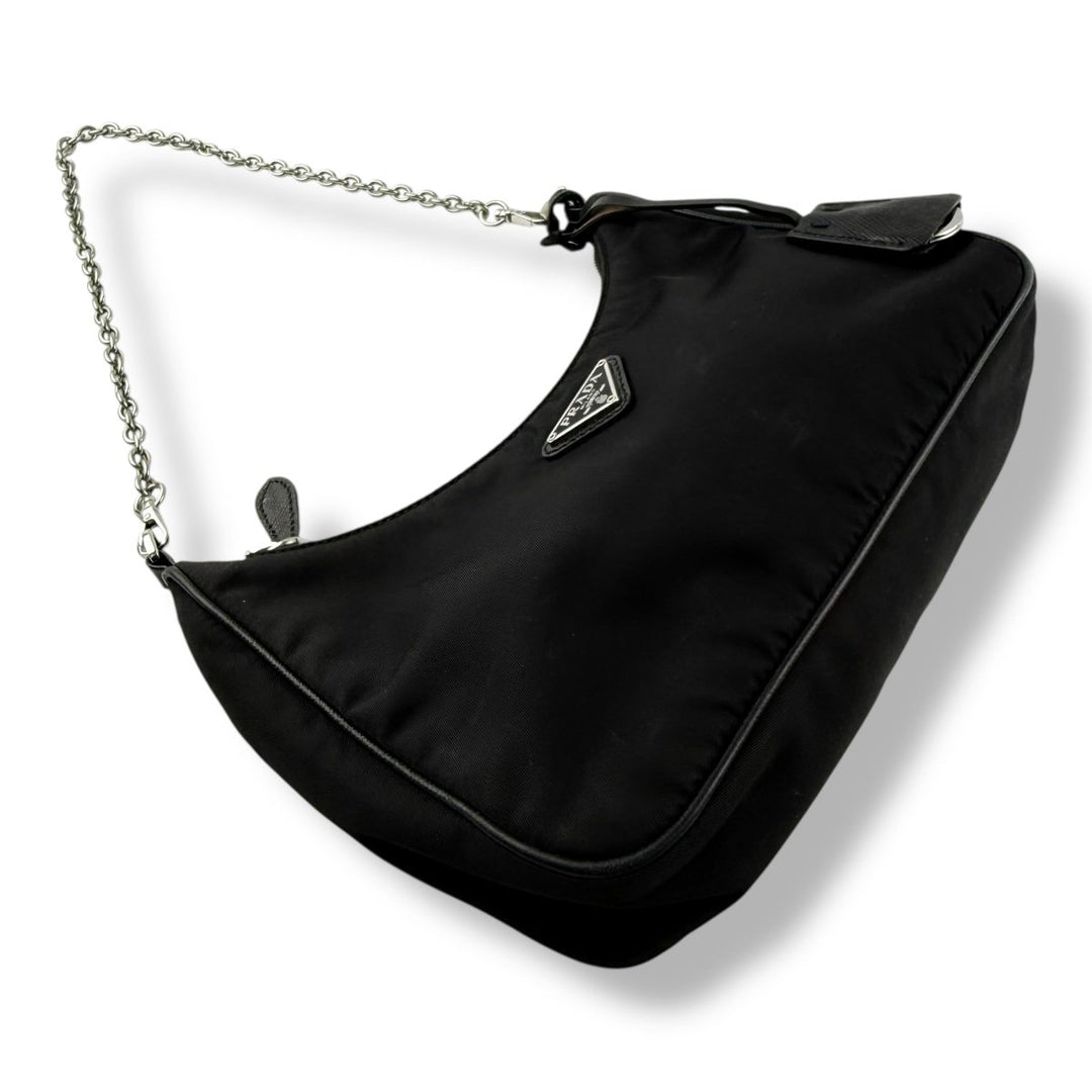 Prada Re - Editon 2005 Black Re - Nylon Handbag - Lux Central