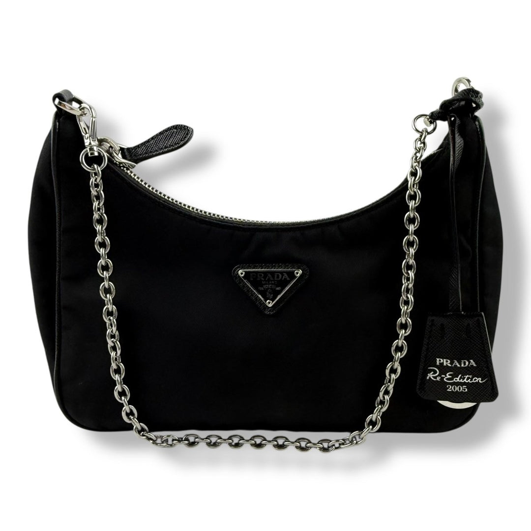 Prada Re - Editon 2005 Black Re - Nylon Handbag - Lux Central