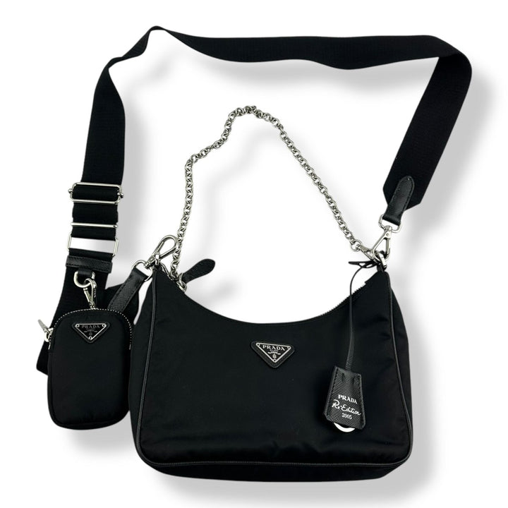 Prada Re - Editon 2005 Black Re - Nylon Handbag - Lux Central