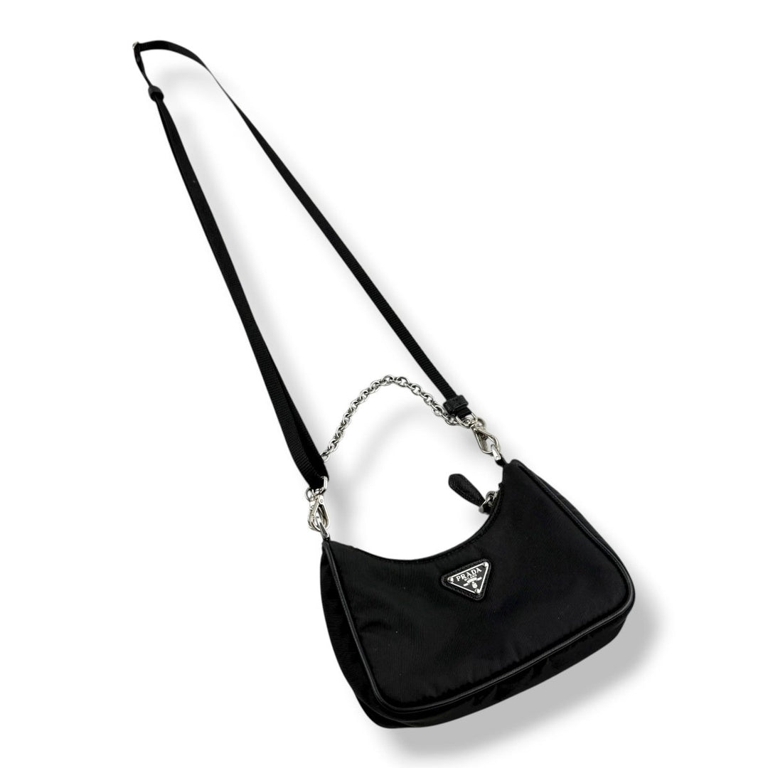 Prada Re - Editon 2005 Black Re - Nylon Mini Handbag - Lux Central