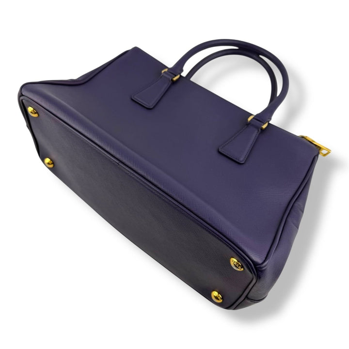 Prada Saffiano Tote Purple Leather Handbag - Lux Central