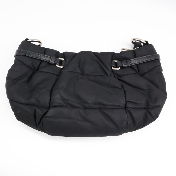 Prada Tessuto Black Nylon Hobo Shoulder Bag - Lux Central