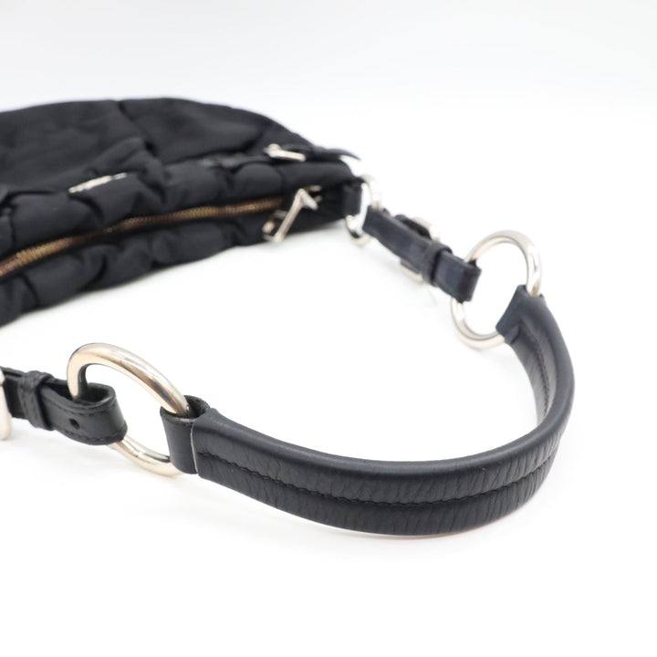 Prada Tessuto Black Nylon Hobo Shoulder Bag - Lux Central