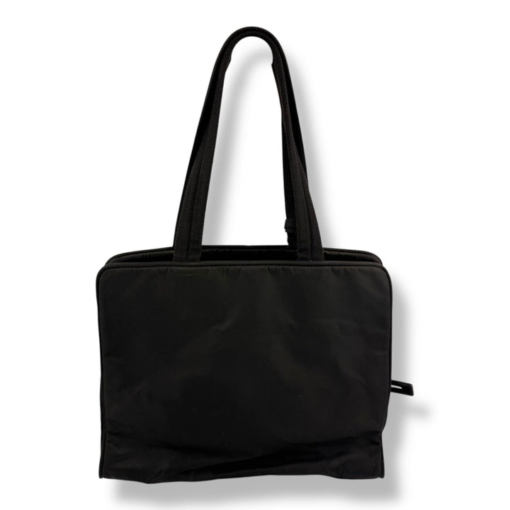 Prada Tessuto Black Nylon Top Handle Tote Handbag - Lux Central