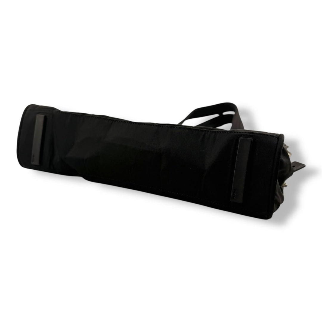 Prada Tessuto Black Nylon Top Handle Tote Handbag - Lux Central