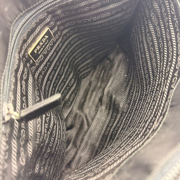 Prada Tessuto Black Nylon Top Handle Tote Handbag - Lux Central