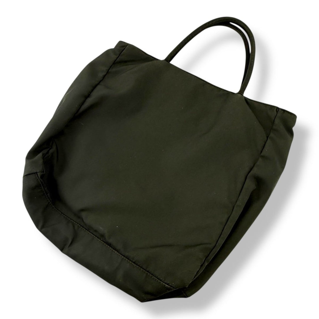 Prada Tessuto Dark Grey Nylon Top Handle Tote Handbag - Lux Central