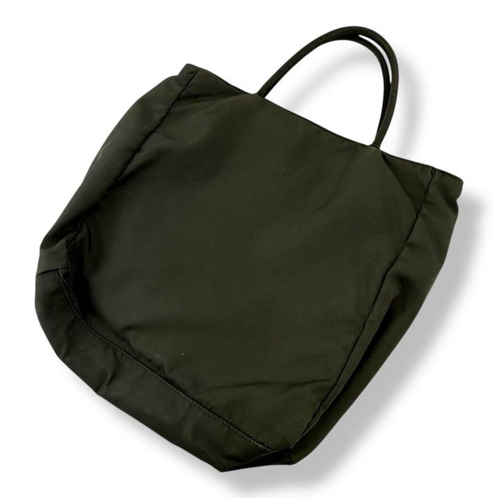 Prada Tessuto Dark Grey Nylon Top Handle Tote Handbag - Lux Central