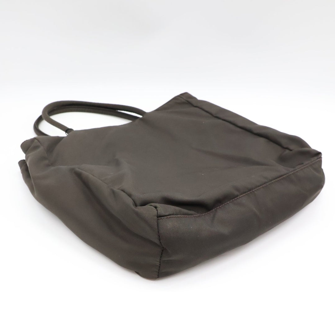 Prada Tessuto Dark Grey Nylon Top Handle Tote Handbag - Lux Central