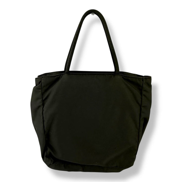 Prada Tessuto Dark Grey Nylon Top Handle Tote Handbag - Lux Central