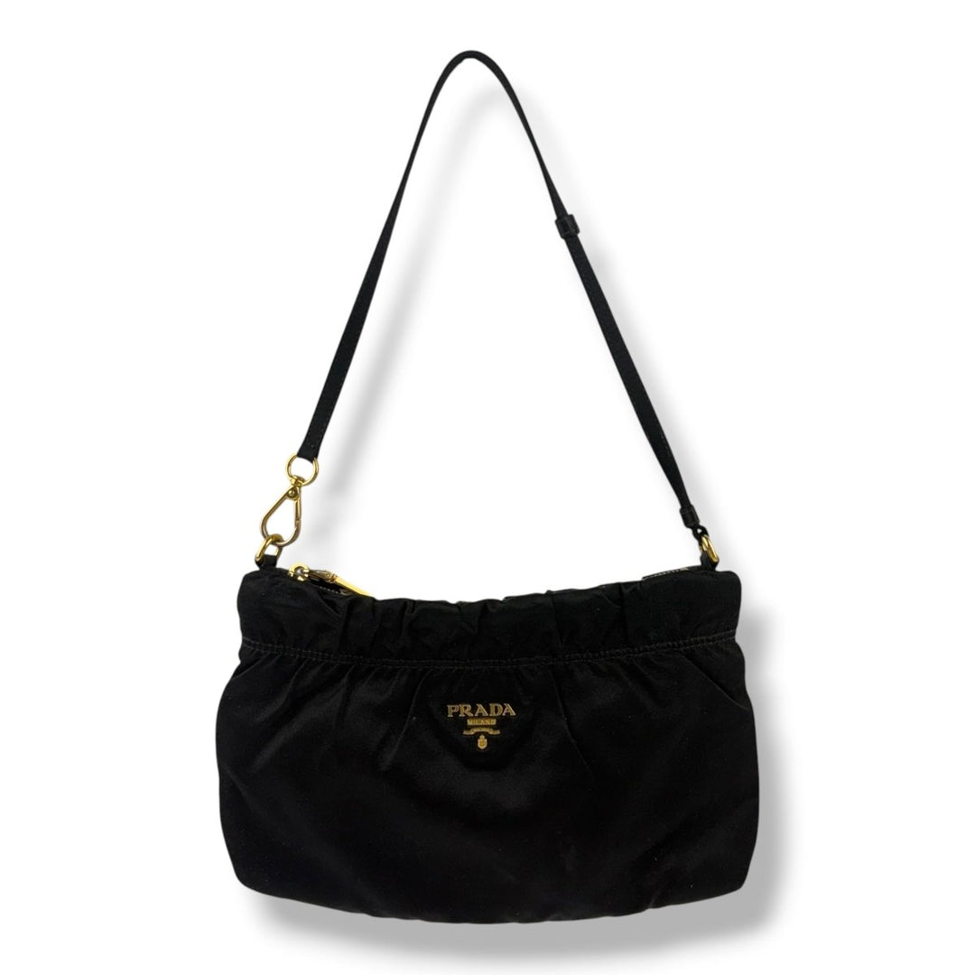 Prada Tessuto Hobo Black Handbag - Lux Central