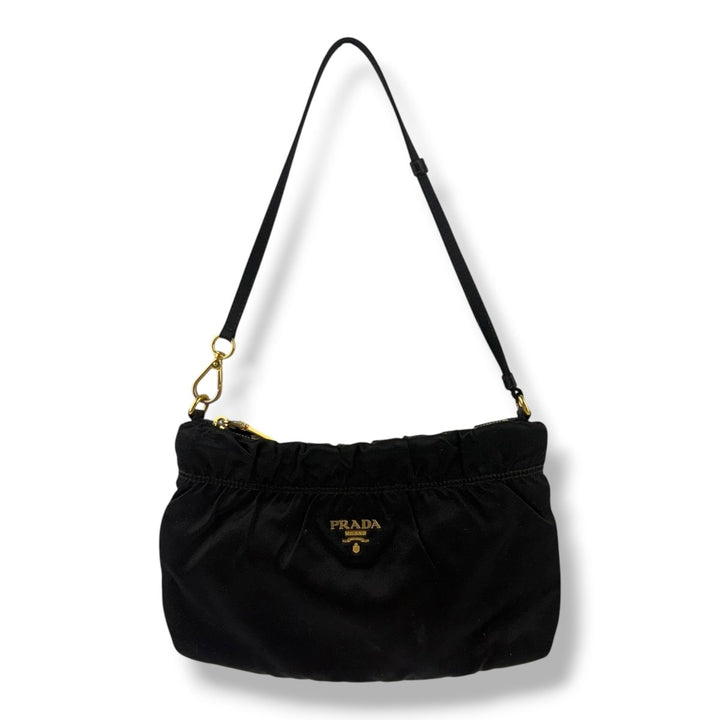 Prada Tessuto Hobo Black Handbag - Lux Central