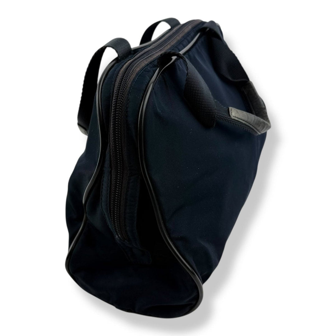 Prada Tessuto Navy Nylon Top Handle Tote Handbag - Lux Central