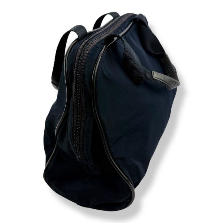 Prada Tessuto Navy Nylon Top Handle Tote Handbag - Lux Central