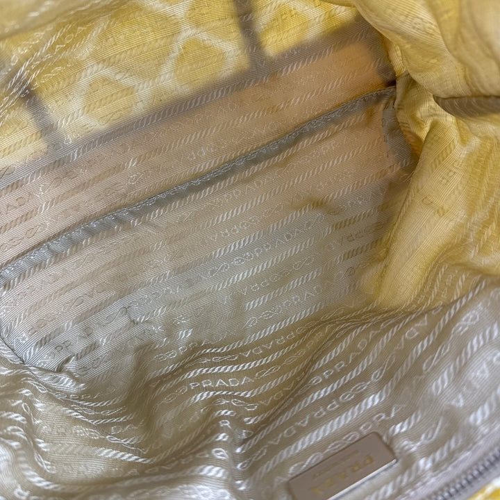 Prada Yellow Nylon Shoulder Tote Handbag - Lux Central