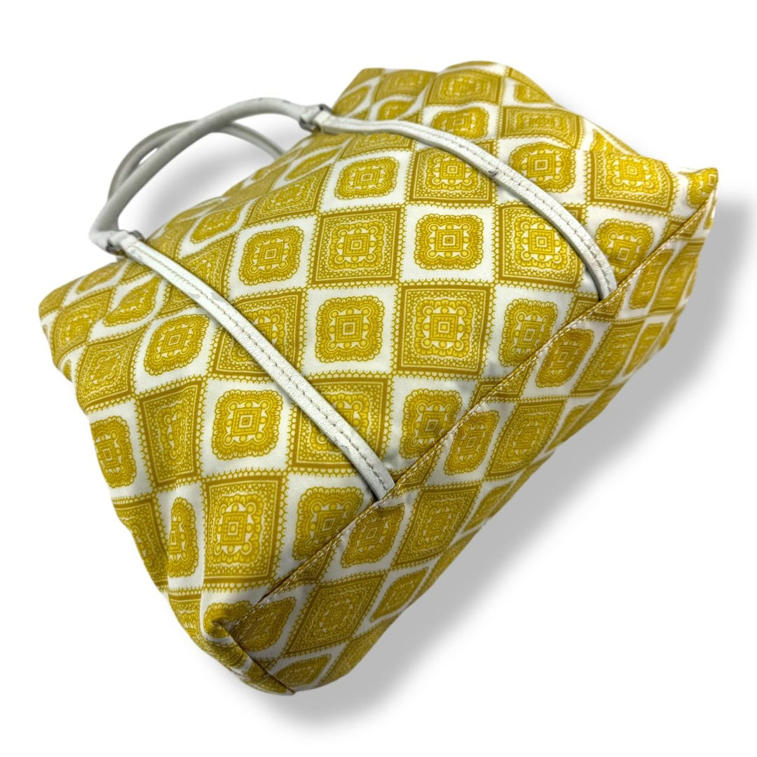 Prada Yellow Nylon Shoulder Tote Handbag - Lux Central