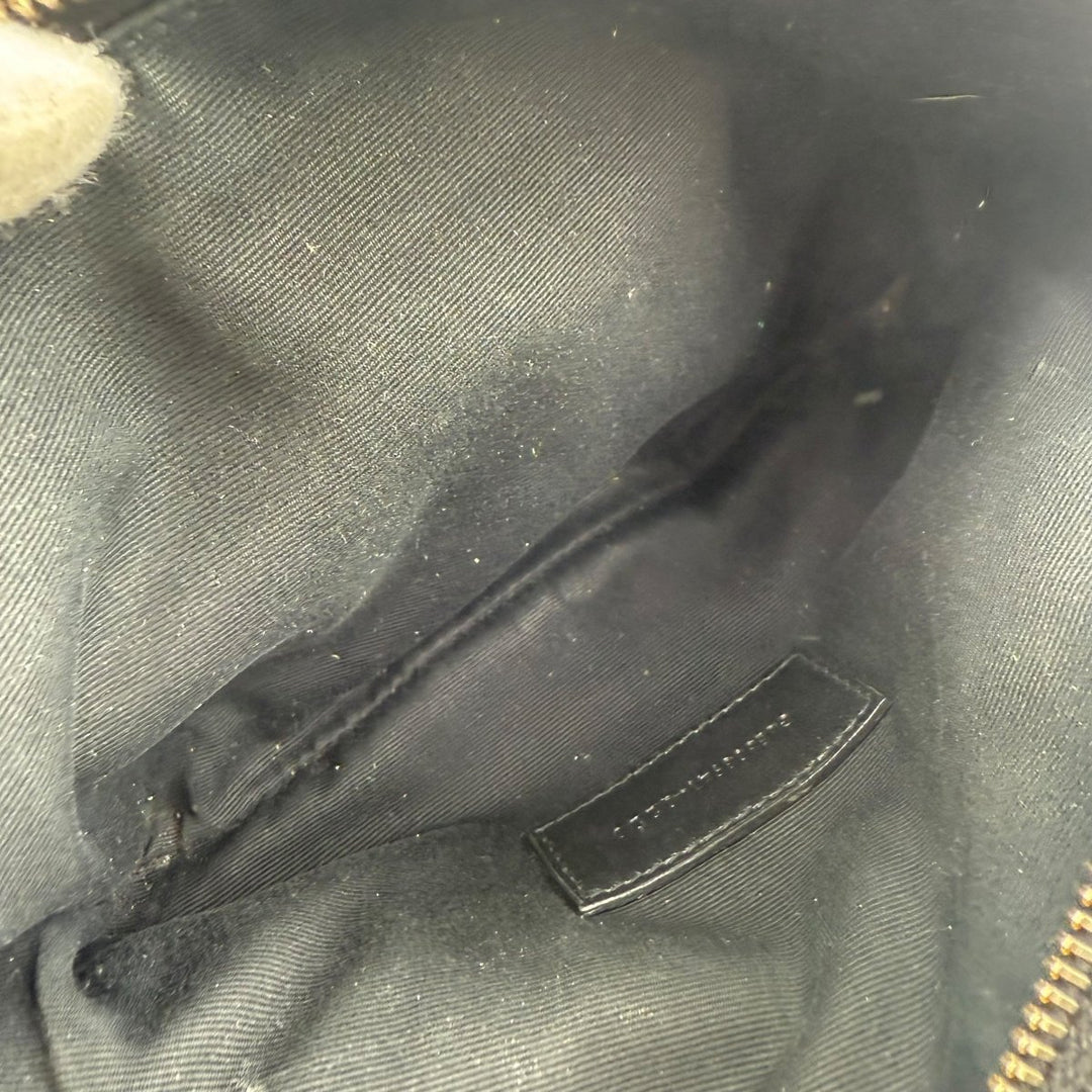 Saint Laurent Becky Black Calfskin Double Zip Crossbody Handbag - Lux Central