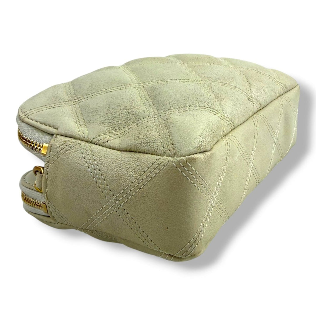 Saint Laurent Becky Cream Lambskin Handbag - Lux Central