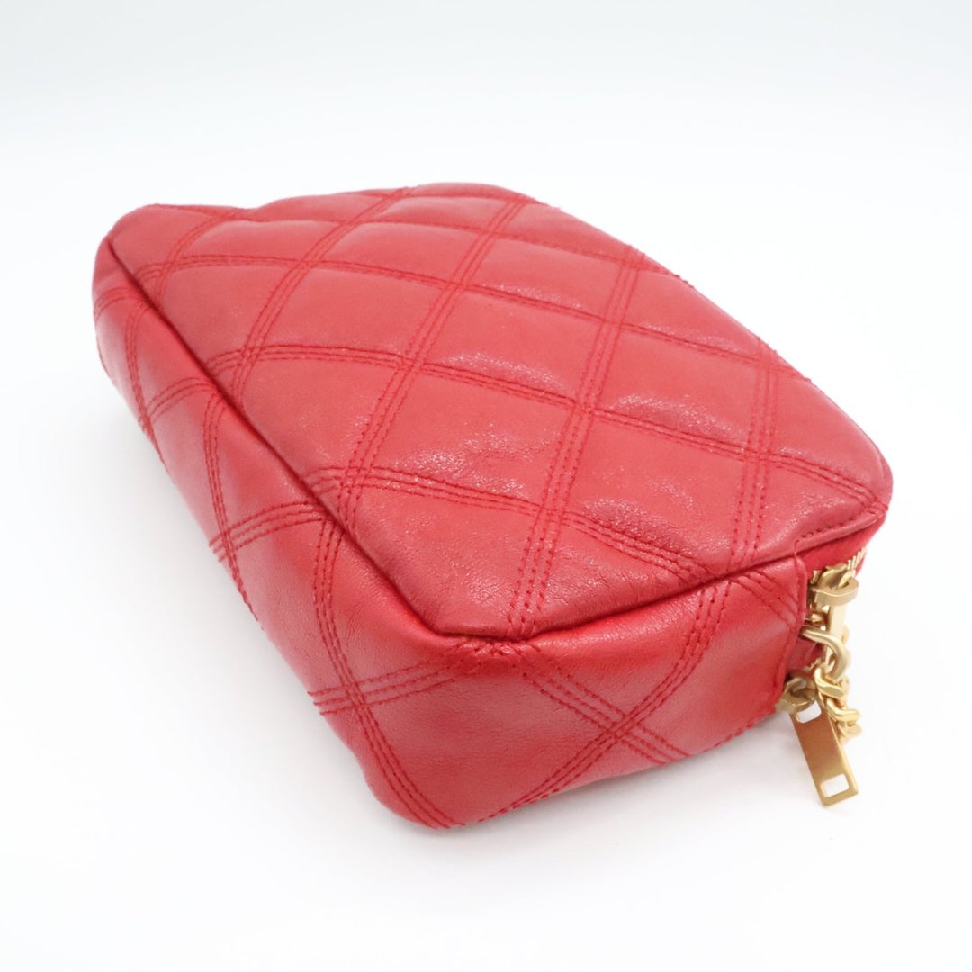 Saint Laurent Becky Red Lambskin Handbag - Lux Central