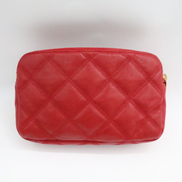 Saint Laurent Becky Red Lambskin Handbag - Lux Central