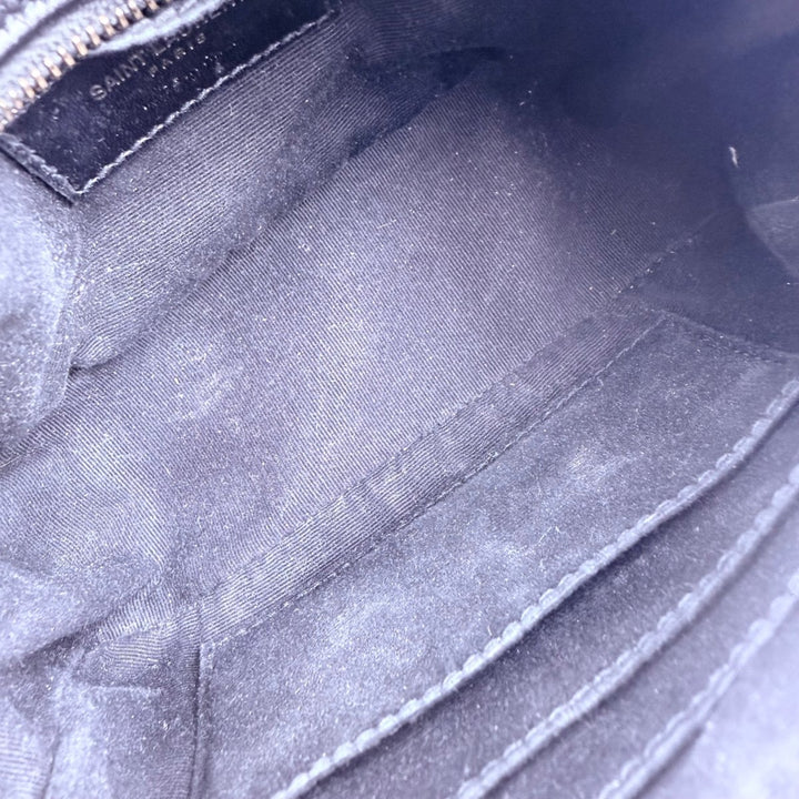 Saint Laurent Black YSL Lou Mini Belt Handbag - Lux Central