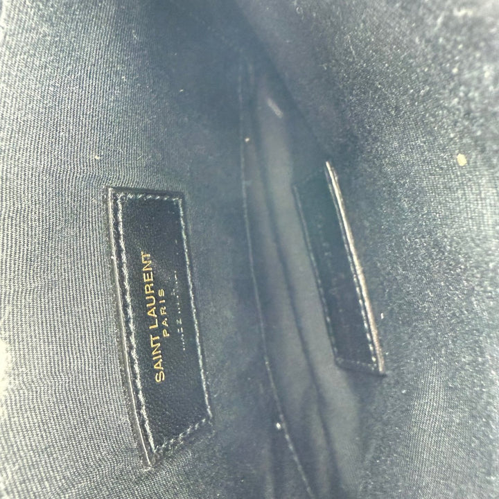 Saint Laurent Cassandre Beige Calfskin Leather Pouch Clutch Bag - Lux Central