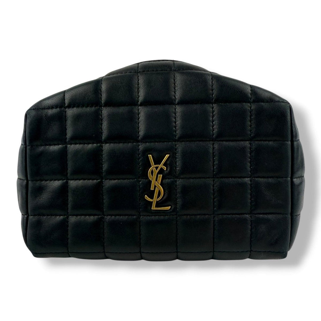 Saint Laurent Cassandre Cosmetic Black Pouch - Lux Central