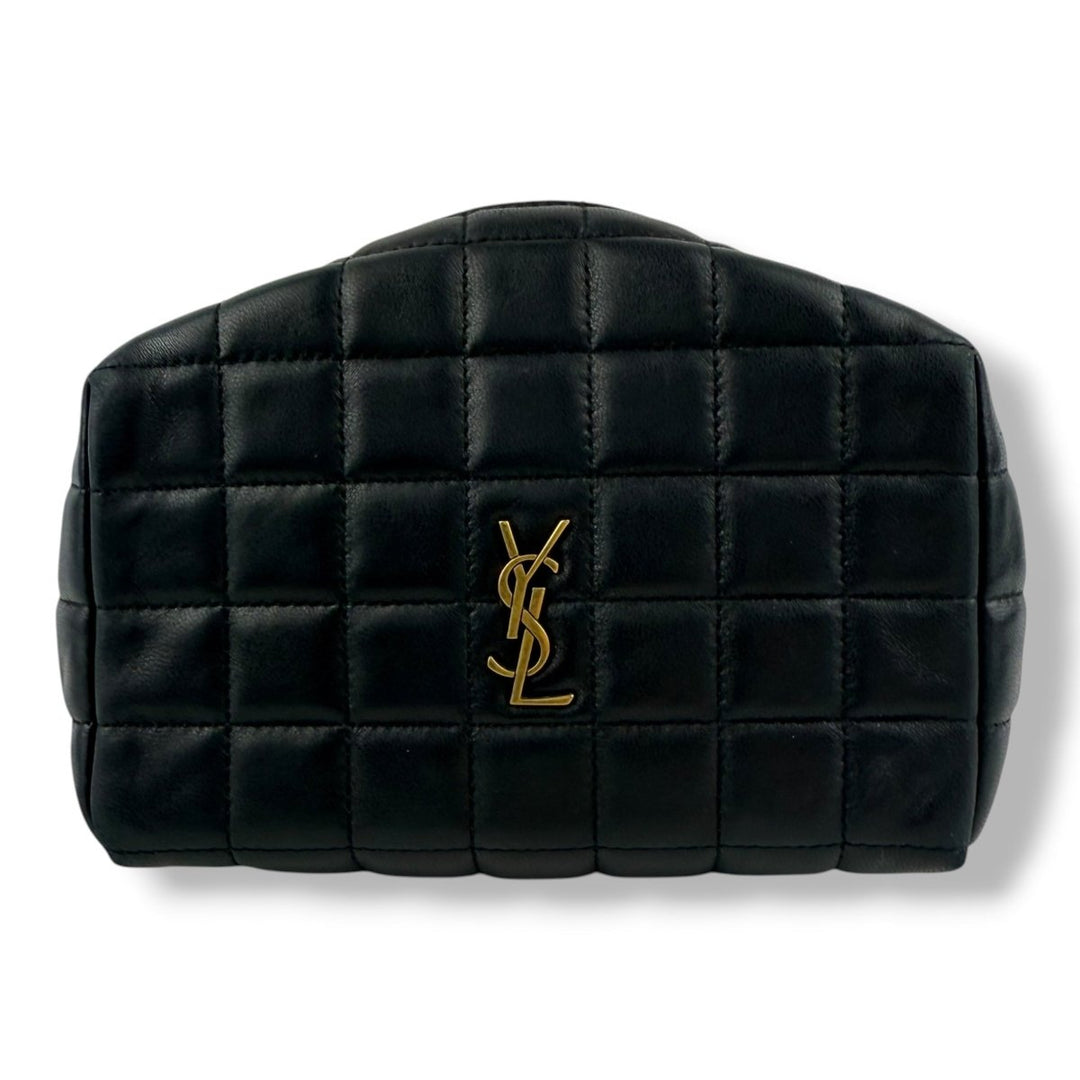 Saint Laurent Cassandre Cosmetic Black Pouch - Lux Central