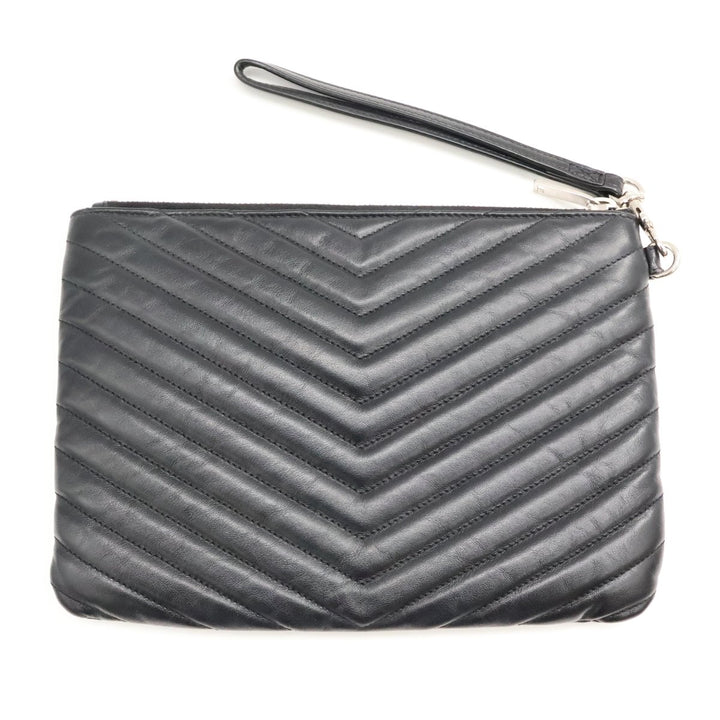 Saint Laurent Cassandre Matalesse Jolie Black Clutch Pouch - Lux Central