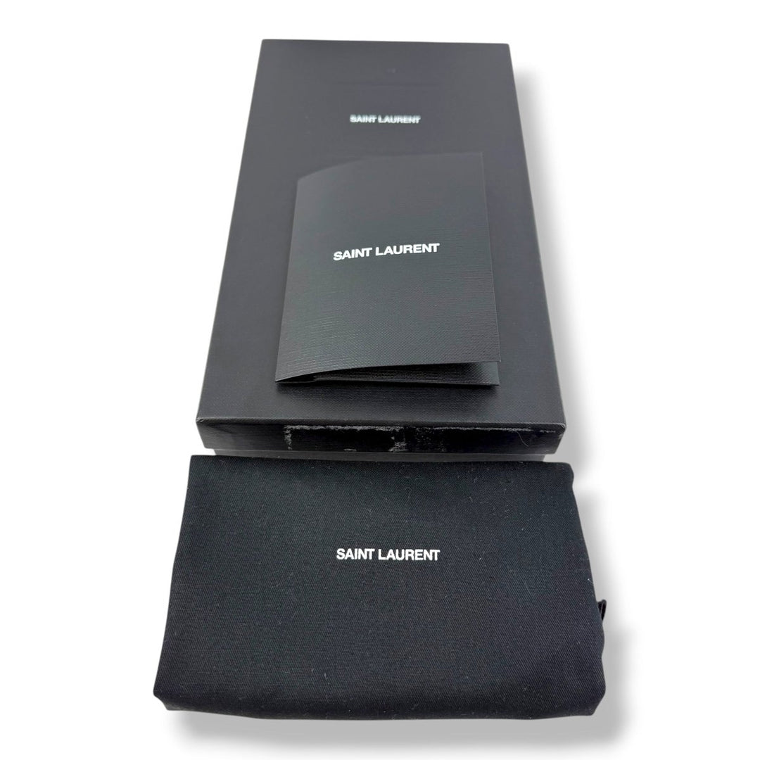 Saint Laurent Cassandre Pink Calfskin Leather Pouch Clutch Bag - Lux Central