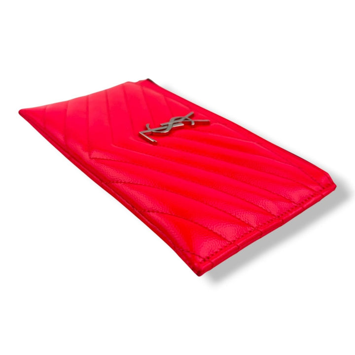 Saint Laurent Cassandre Pink Calfskin Leather Pouch Clutch Bag - Lux Central