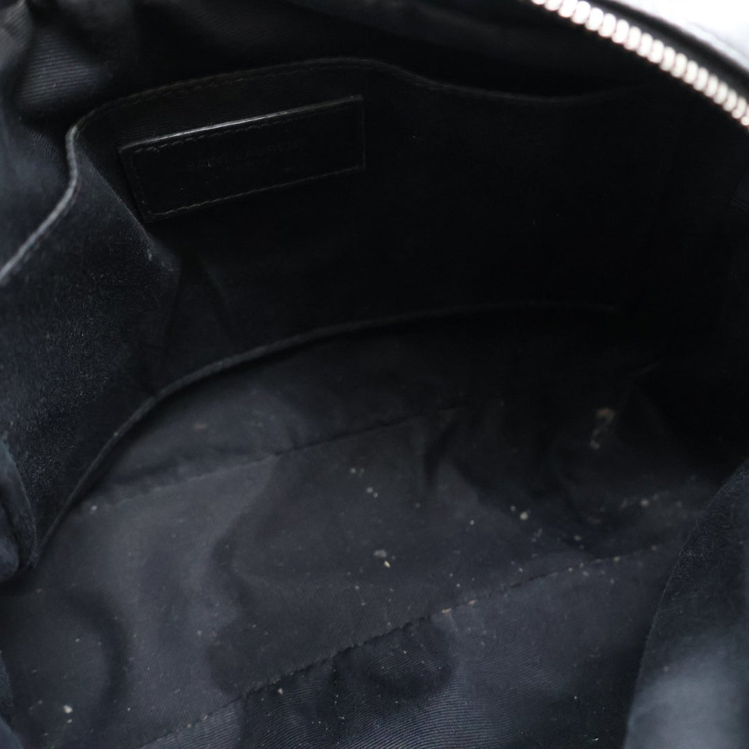Saint Laurent Medium YSL Black Lou Black Quilted Leather Crossbody Handbag - Lux Central